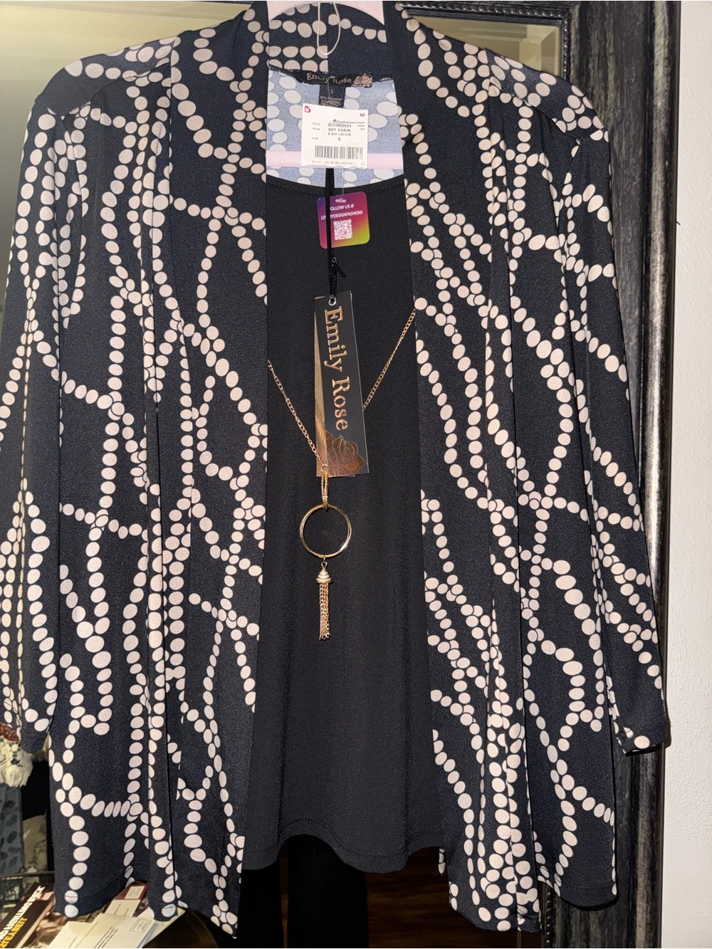Emily Rose 3pc Cardigan & Tank
Set with Necklace NWT PTP 18.5-20